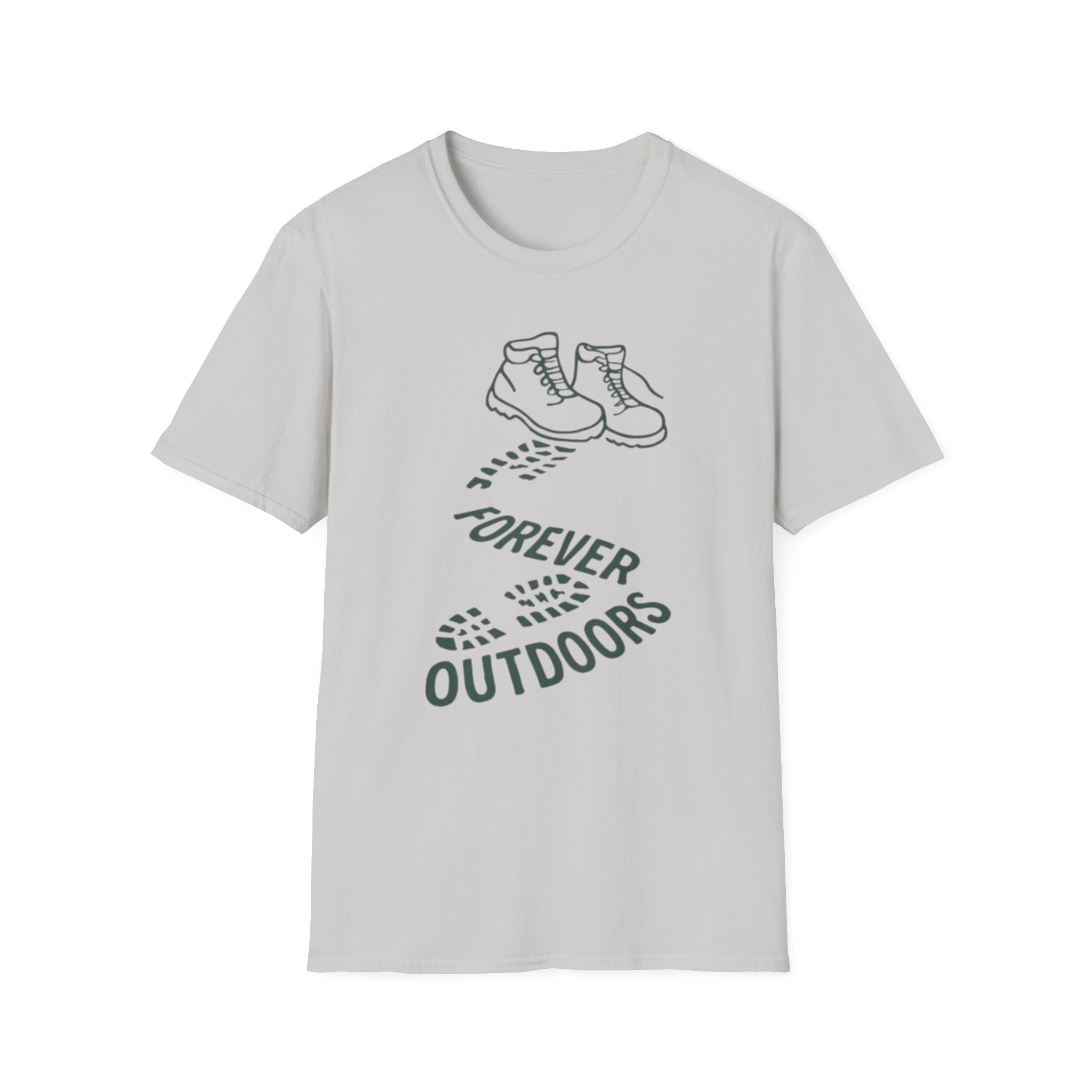Boots with Footprints "Forever Outdoors" T-Shirt