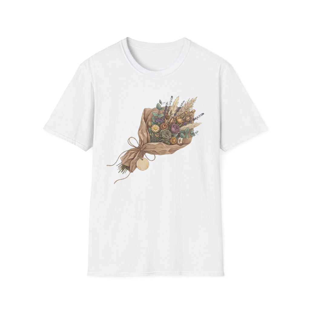 Floral Bouquet Graphic T-Shirt — Rustic Wildflower Bouquet Tee