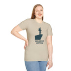 "Wander Often" Hiker on Cliff T-Shirt