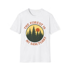 "The Forest Is My Sanctuary" Pines Sunset Graphic Tee Shirt