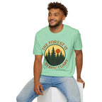 "The Forest Is My Sanctuary" Pines Sunset Graphic Tee Shirt