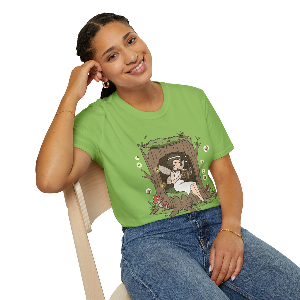Forest Flapper Fairy Reading in Tree Hollow T-Shirt