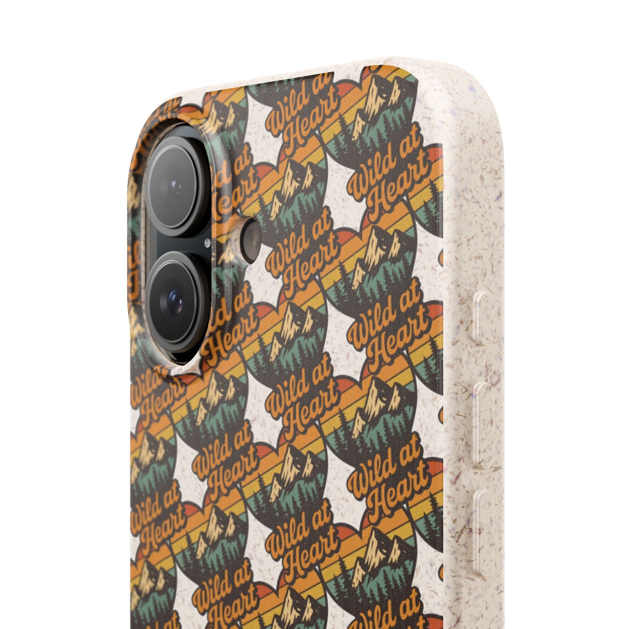 Eco-Friendly Phone Case — Vintage Camper Pattern Biodegradable iPhone Cover