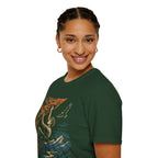 Climber on Cliff with Eagle T-Shirt