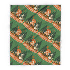 Campfire Cozy Fleece Blanket – 'Campfires & Good Times' Retro Outdoor Throw