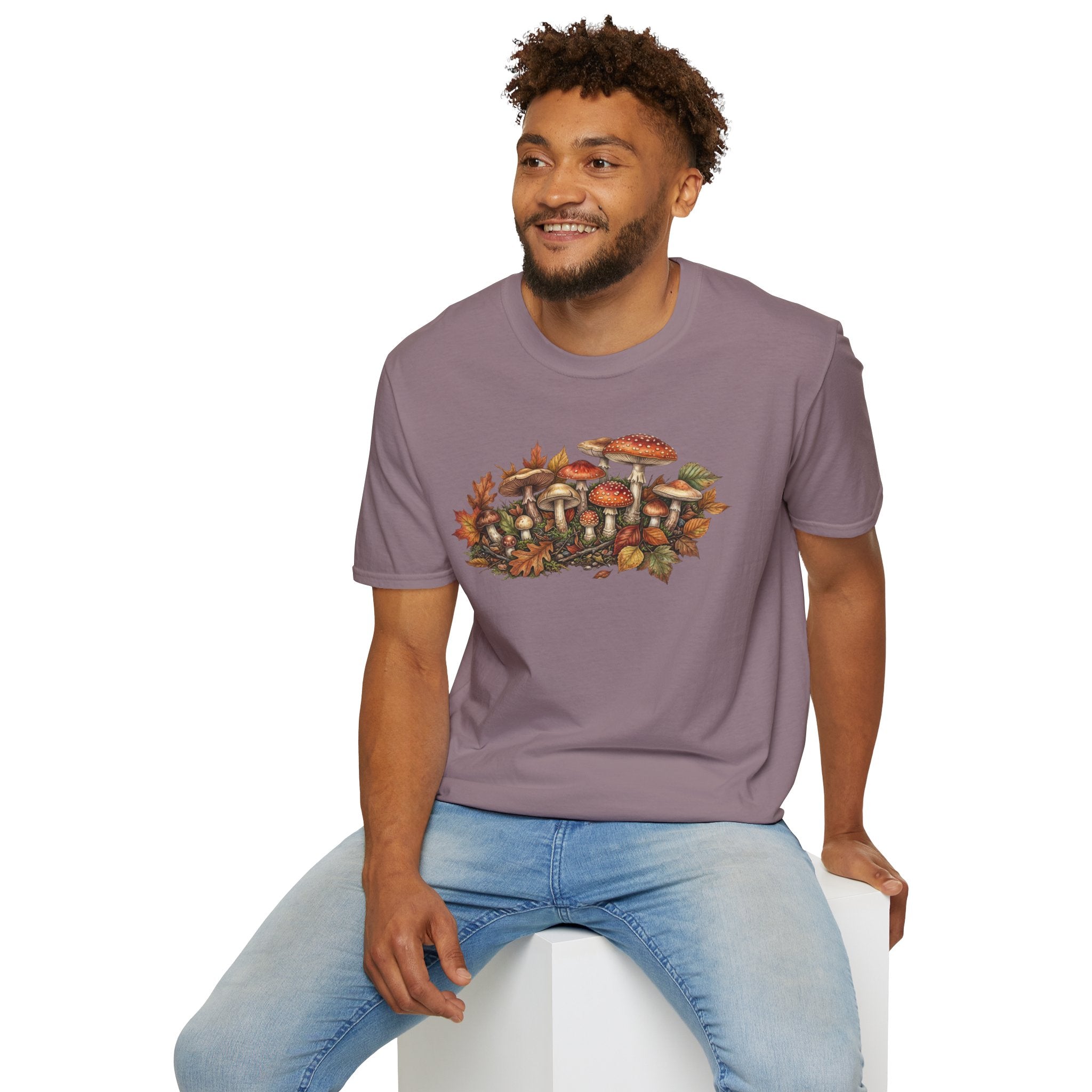 Mushroom & Autumn Leaves T-Shirt