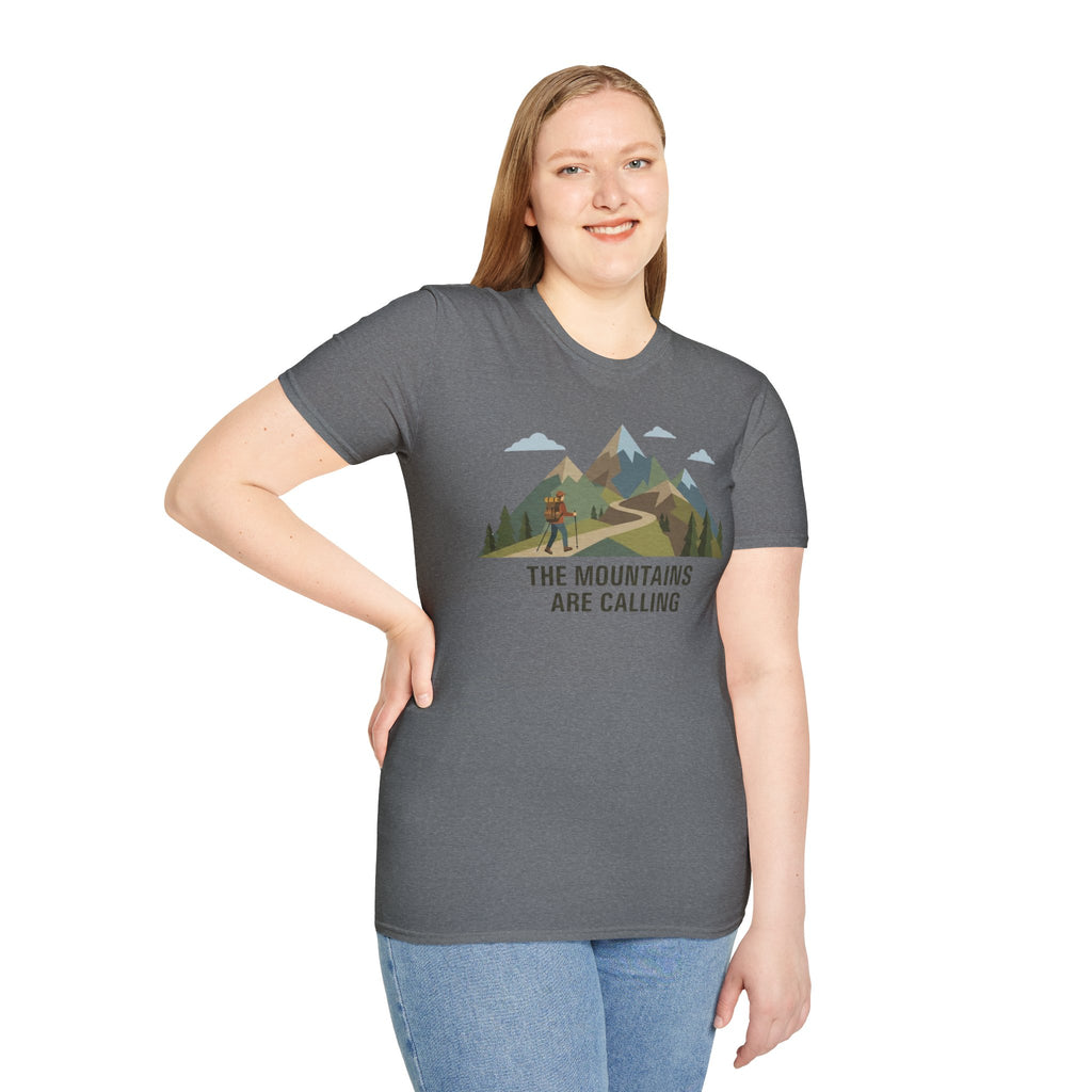 Campground Scenic T-Shirt — Minimalist Tent & Campfire Graphic