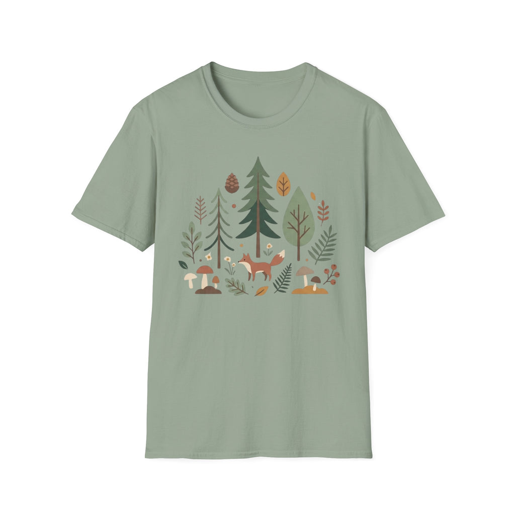 Woodland Fox T-Shirt — Nature Forest Camping Graphic Tee