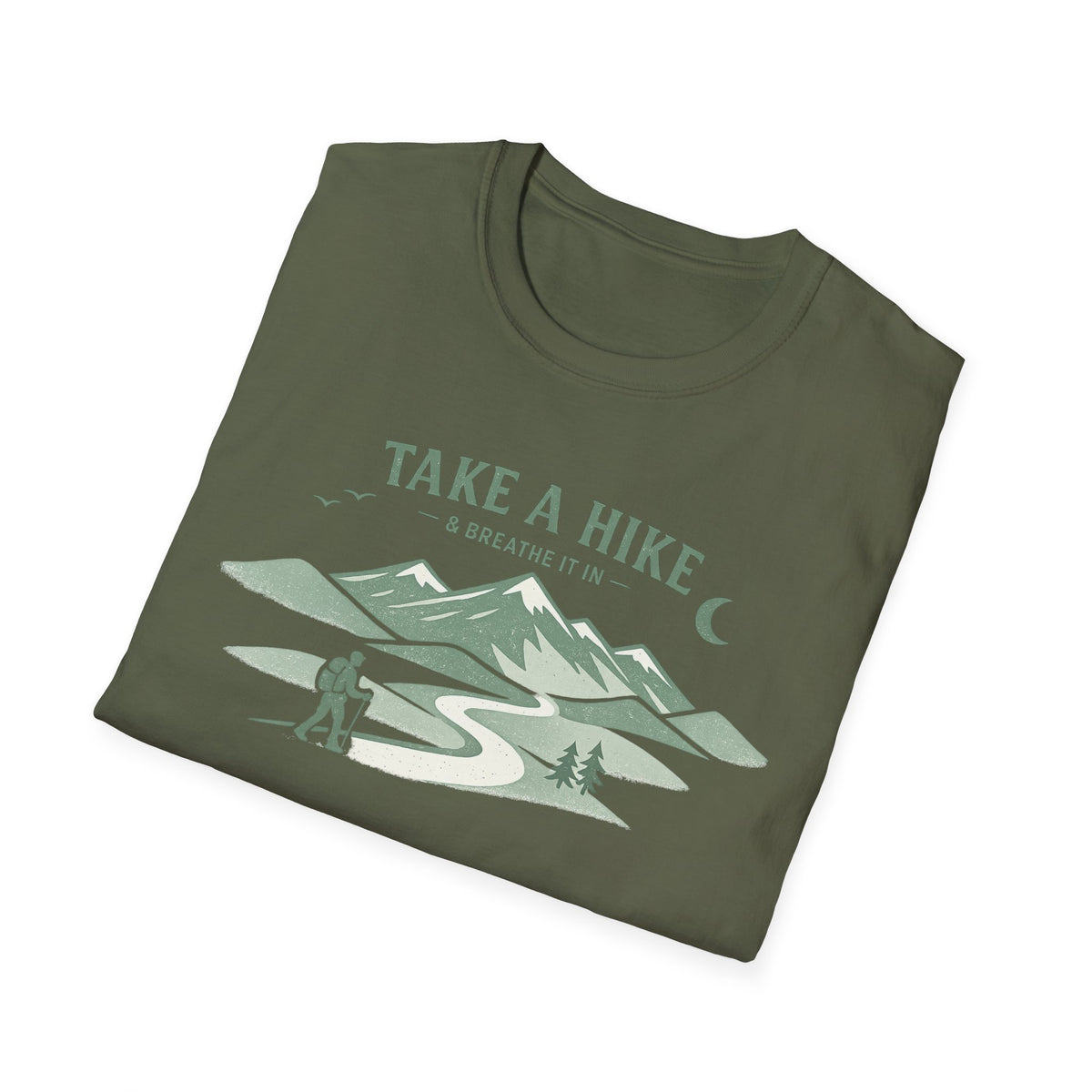"Take A Hike & Breathe It In" Outdoor Hiking Graphic Tee