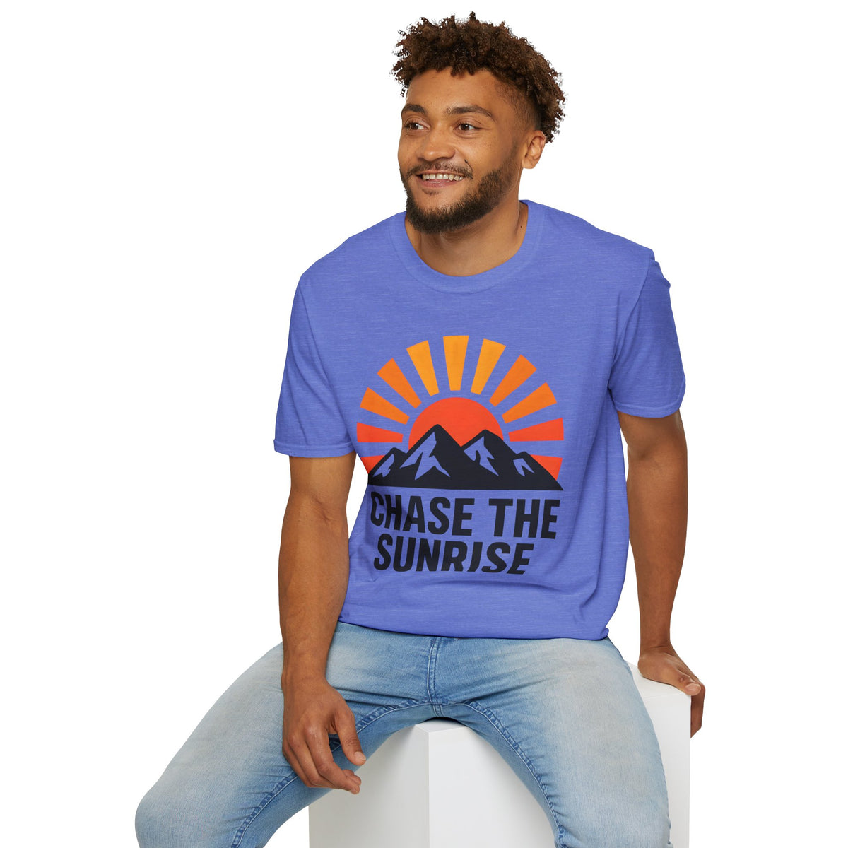 Chase The Sunrise Mountain T-Shirt — Sunrise & Peaks Graphic Tee