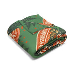 Campfire Cozy Fleece Blanket – 'Campfires & Good Times' Retro Outdoor Throw