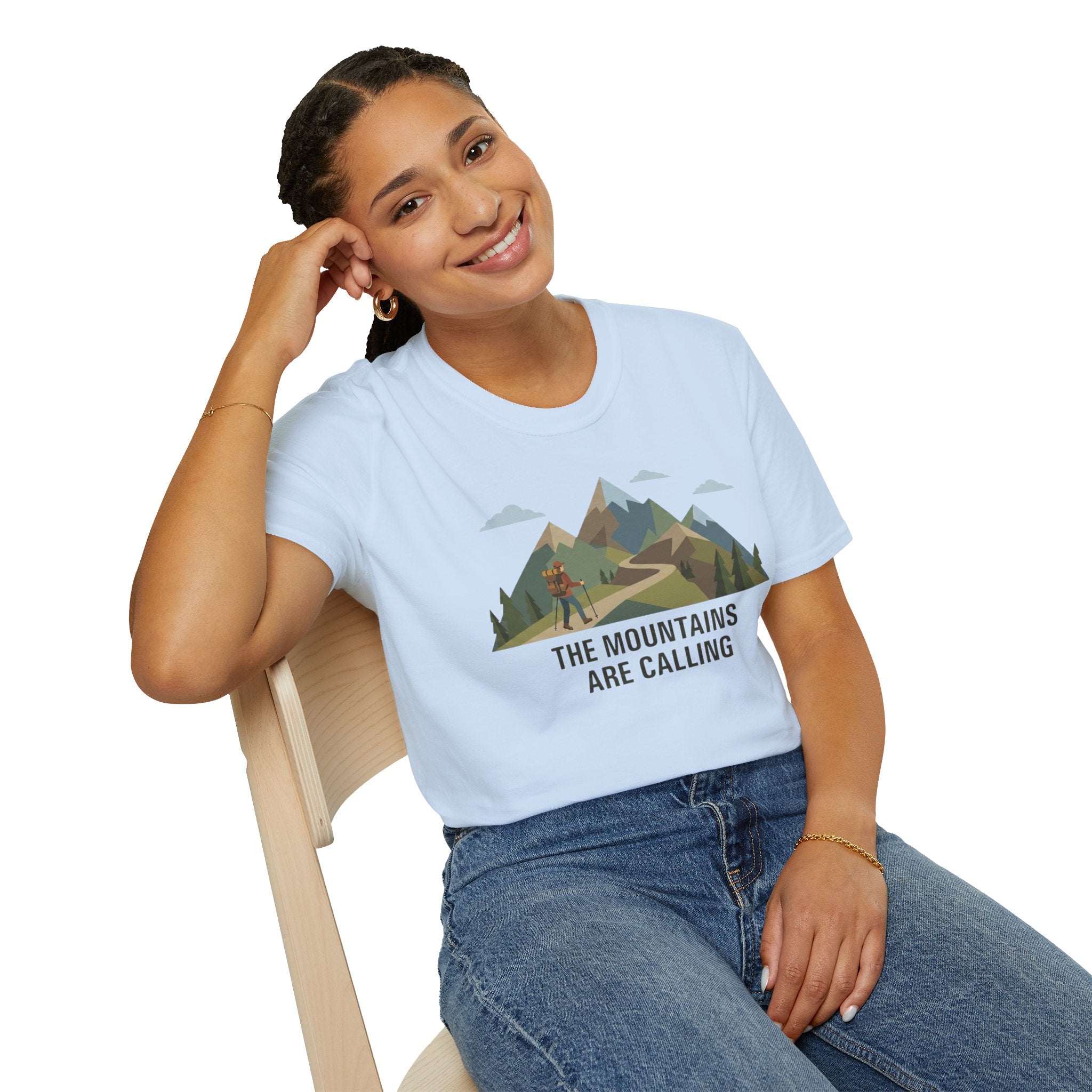 Campground Scenic T-Shirt — Minimalist Tent & Campfire Graphic