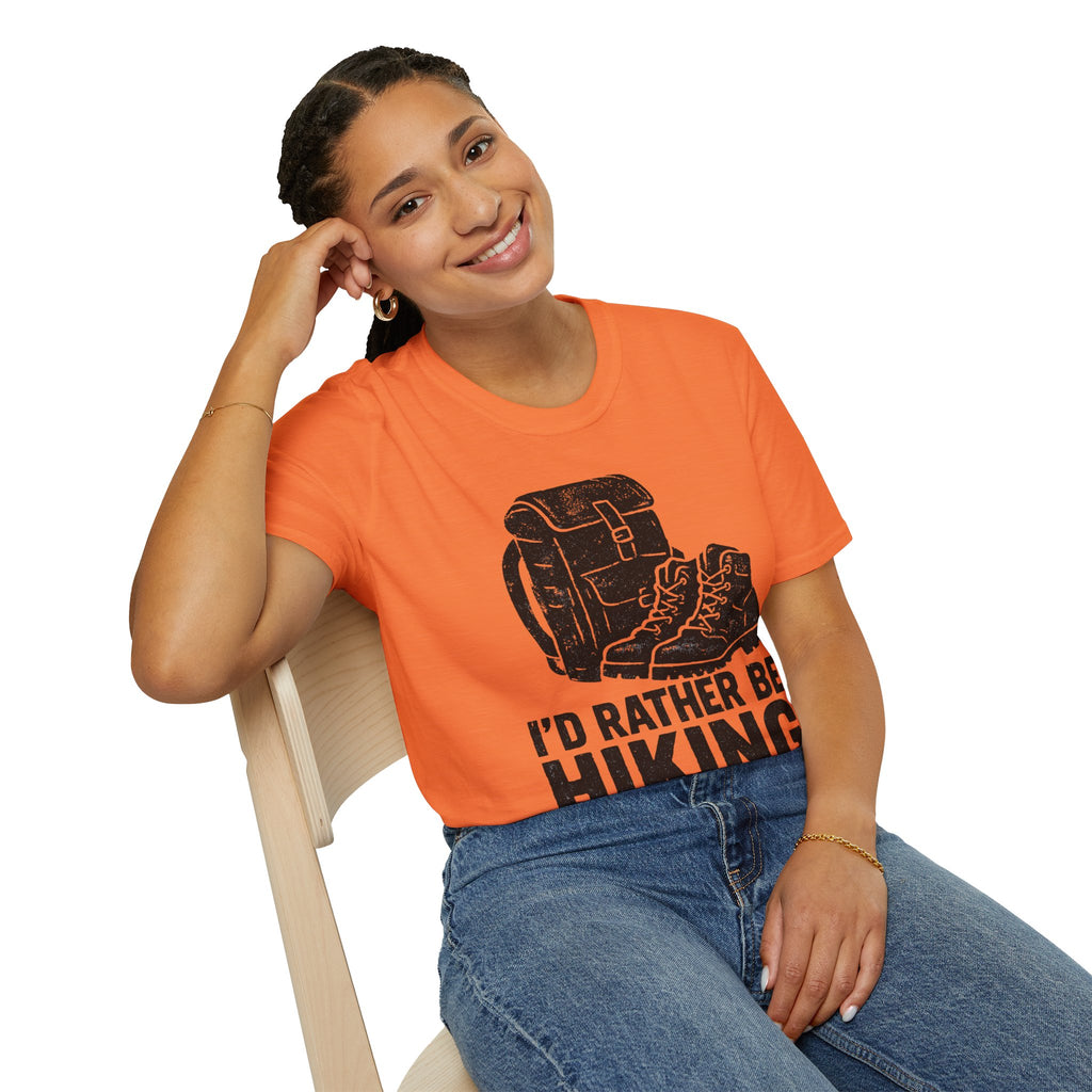 Boots & Backpack "I'd Rather Be Hiking" T-Shirt