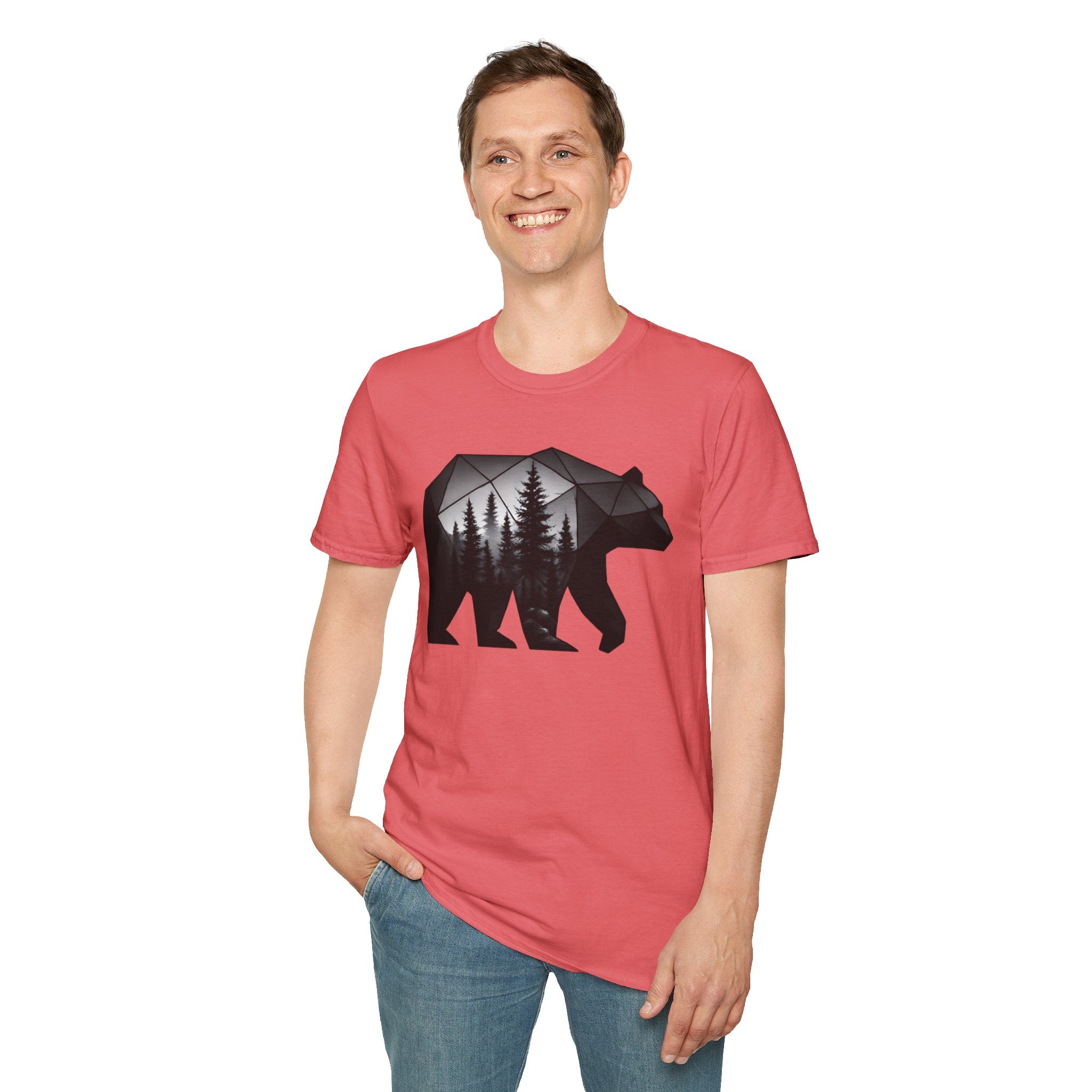 Geometric Forest Bear T-Shirt