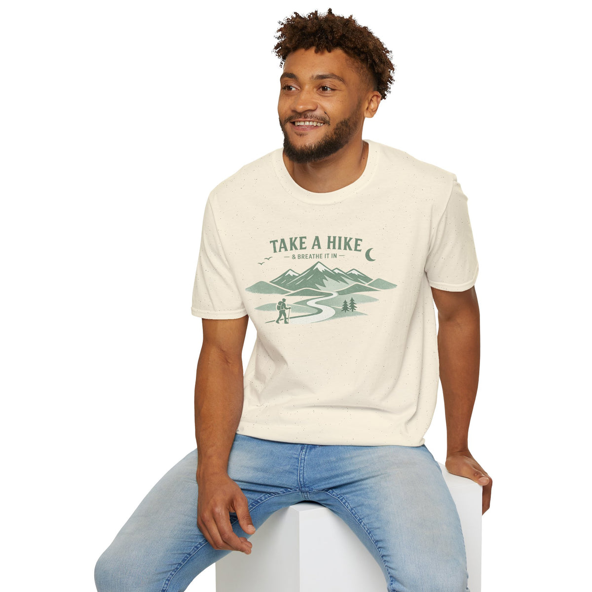 "Take A Hike & Breathe It In" Outdoor Hiking Graphic Tee