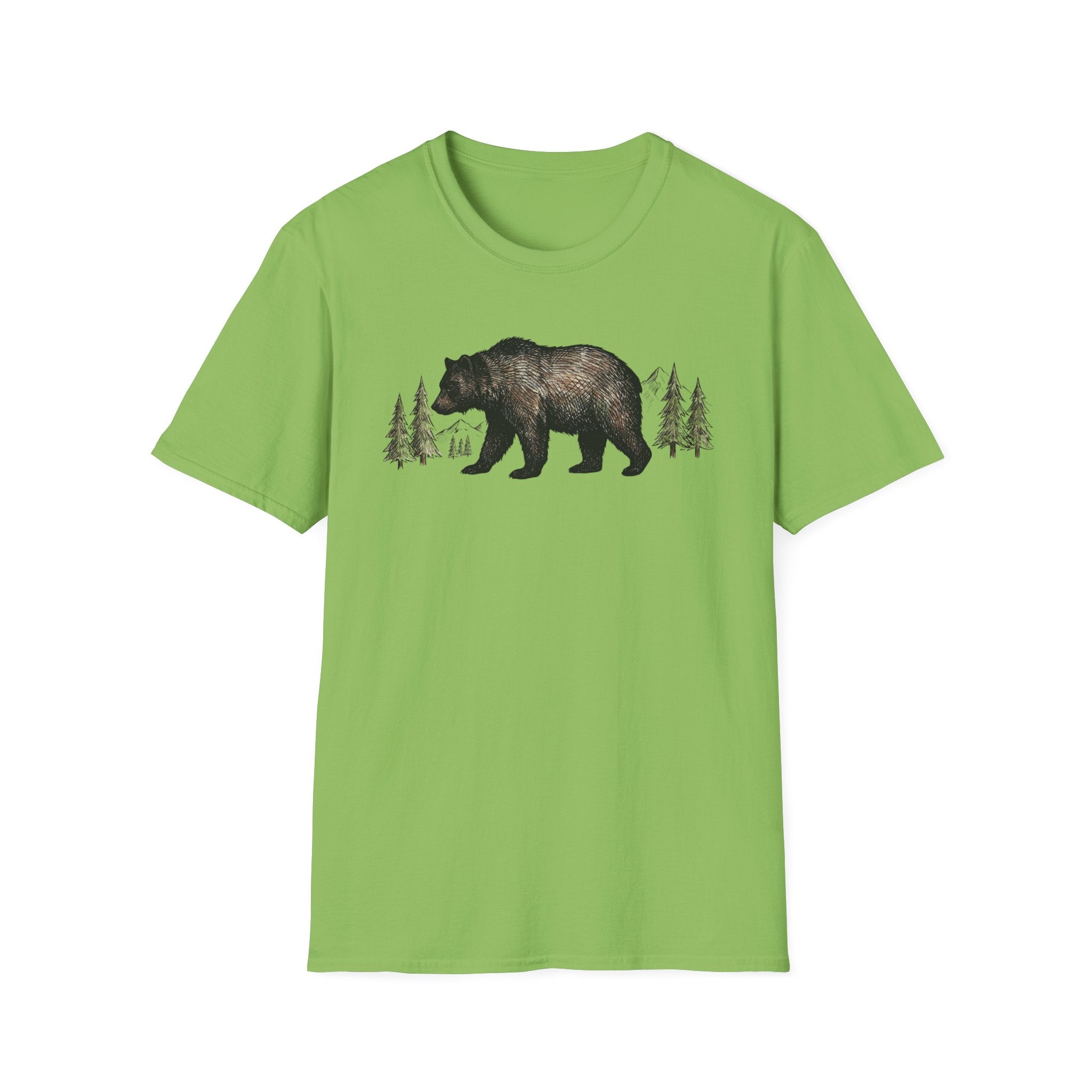 Bear & Pines T‑Shirt — Rustic Woodland Graphic Tee