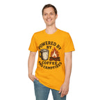 Powered By Coffee And Campfires Vintage Camping T-Shirt