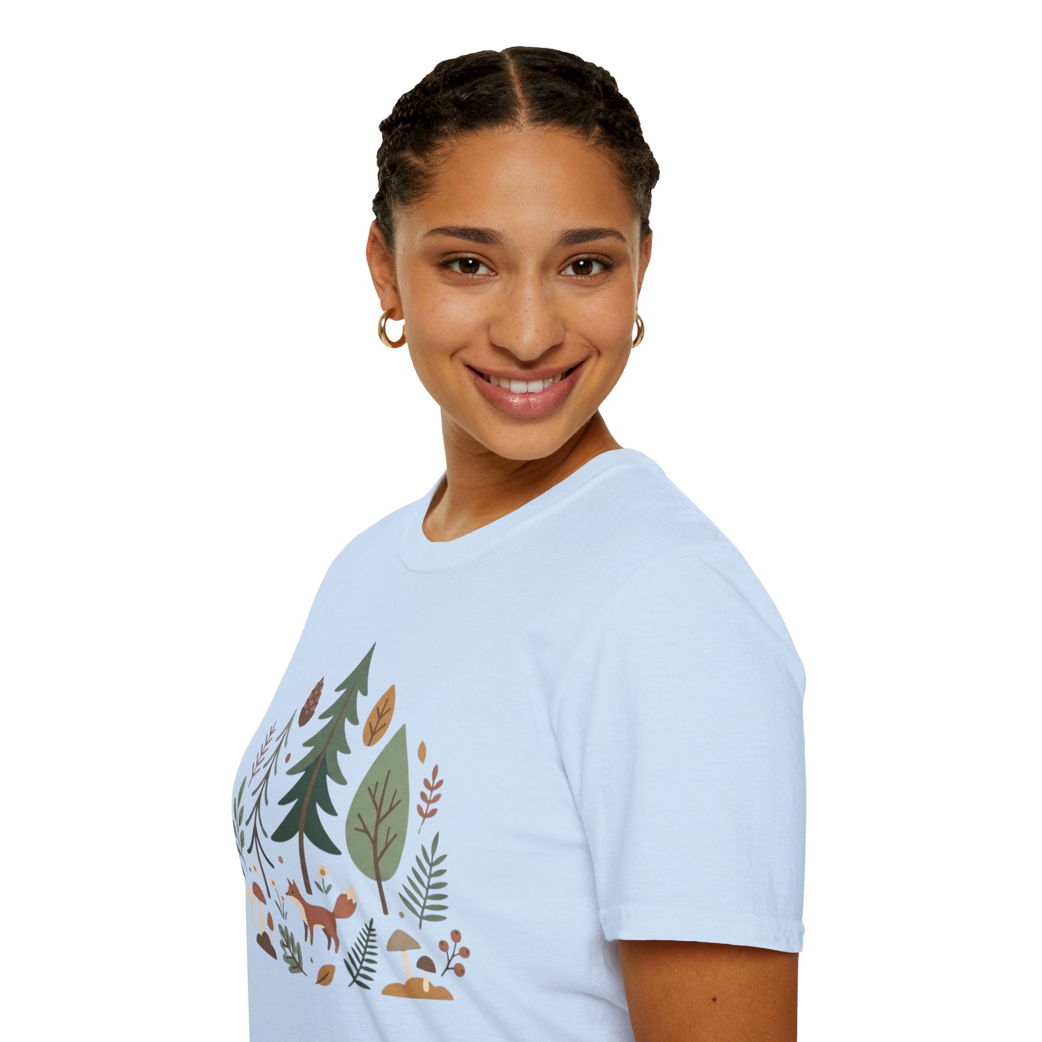 Woodland Fox T-Shirt — Nature Forest Camping Graphic Tee