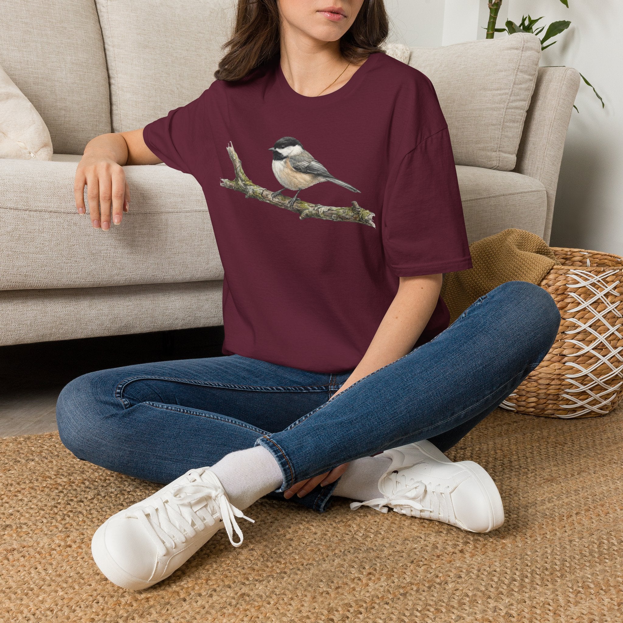 Copy of Chickadee Tee — Watercolor Songbird T‑Shirt