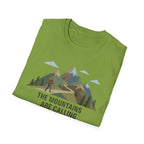 Campground Scenic T-Shirt — Minimalist Tent & Campfire Graphic