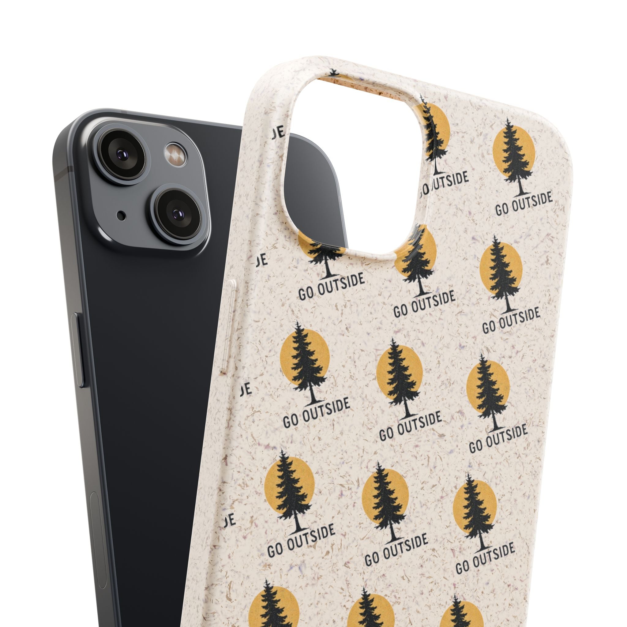 Biodegradable Phone Case — 'Go Outside' Recycled Eco-Friendly iPhone Cover