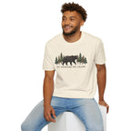 "The Mountains Are Calling" Bear and Pines T-Shirt — Outdoor Graphic Tee