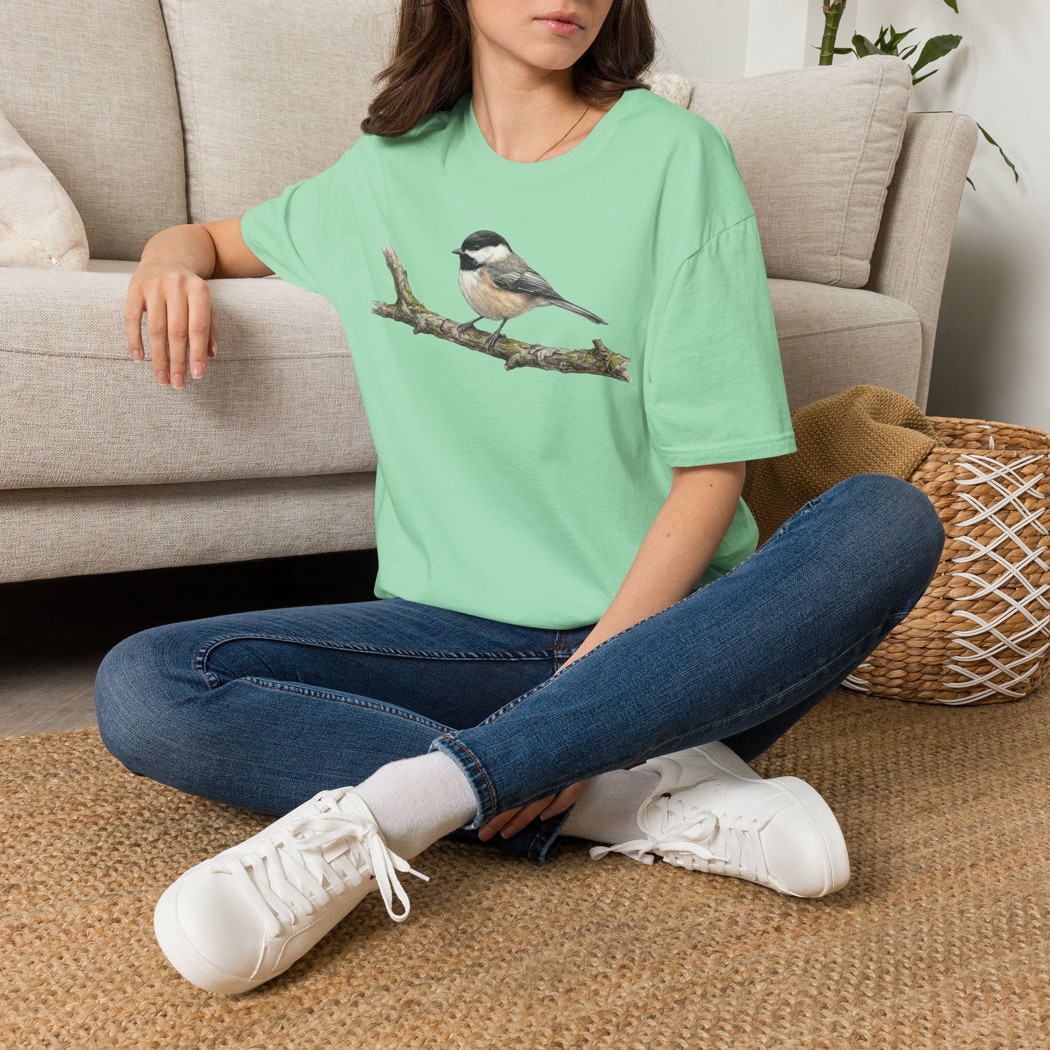 Copy of Chickadee Tee — Watercolor Songbird T‑Shirt