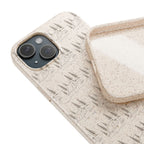 Biodegradable Phone Case — Eco-Friendly Forest Sketch Pattern