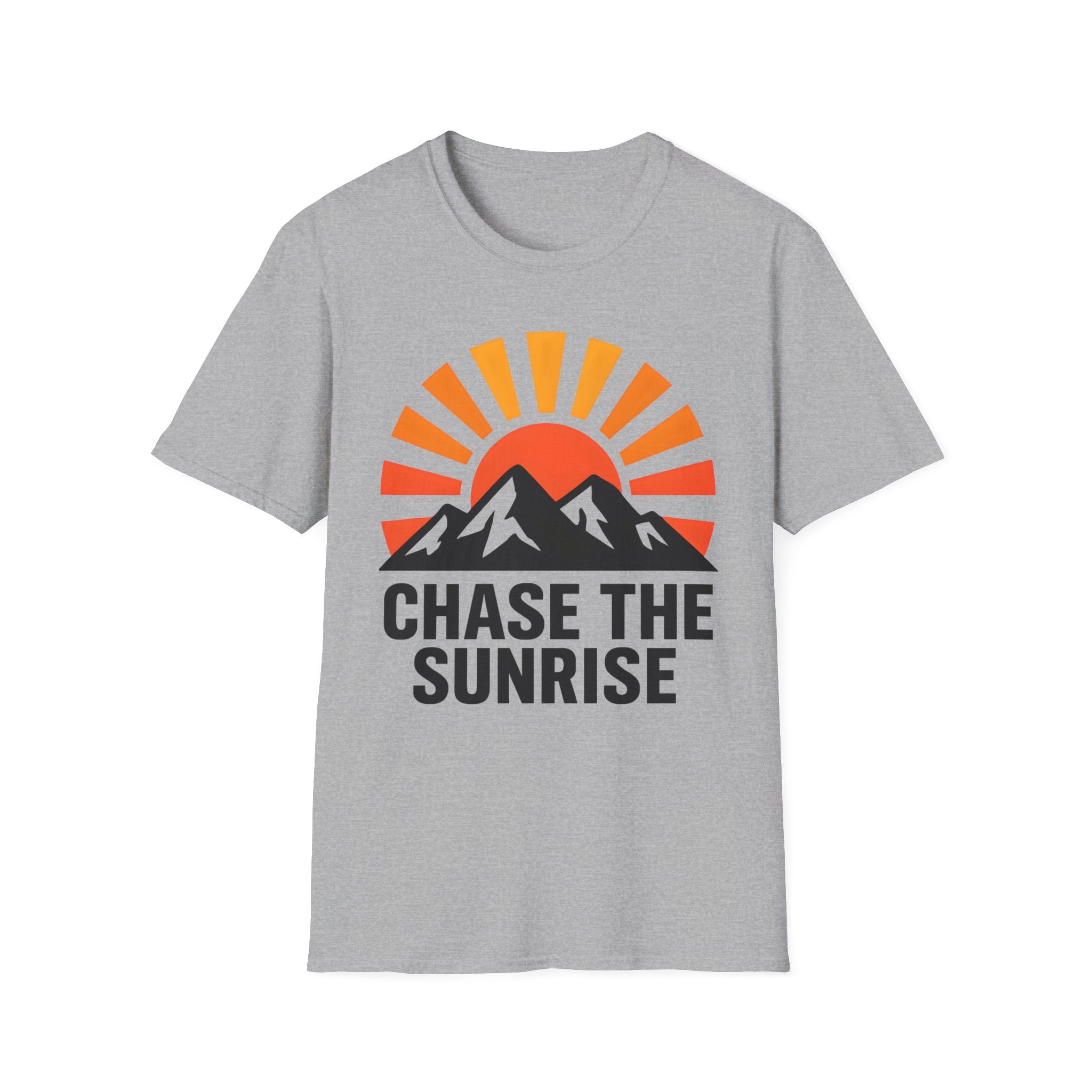 Chase The Sunrise Mountain T-Shirt — Sunrise & Peaks Graphic Tee