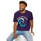 "Protect Our Oceans" Wave Whale Conservation T-Shirt