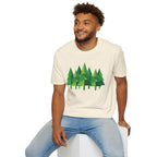 Forest Graphic T-Shirt — Minimal Green Pine Trees Tee