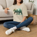 Forest Bear T-Shirt — Watercolor Woodland Bear Graphic Tee Shirt