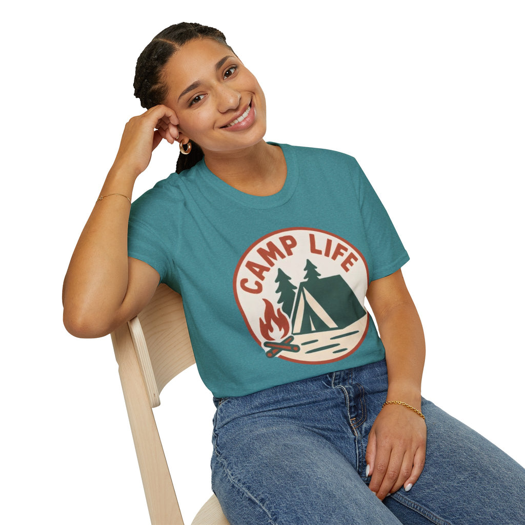 Camp Life T-Shirt — Tent & Campfire Outdoor Tee