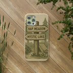 Biodegradable Phone Case — 'Nap Meadow' Mystic Lake Camping Design