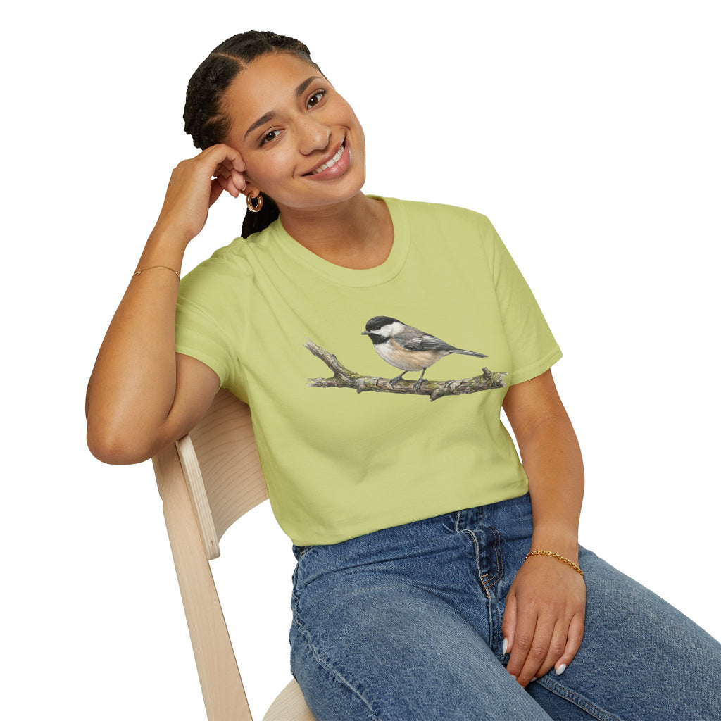 Copy of Chickadee Tee — Watercolor Songbird T‑Shirt
