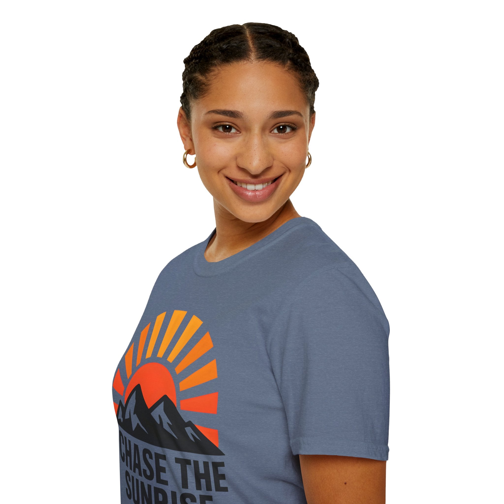 Chase The Sunrise Mountain T-Shirt — Sunrise & Peaks Graphic Tee