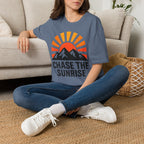 Chase The Sunrise Mountain T-Shirt — Sunrise & Peaks Graphic Tee