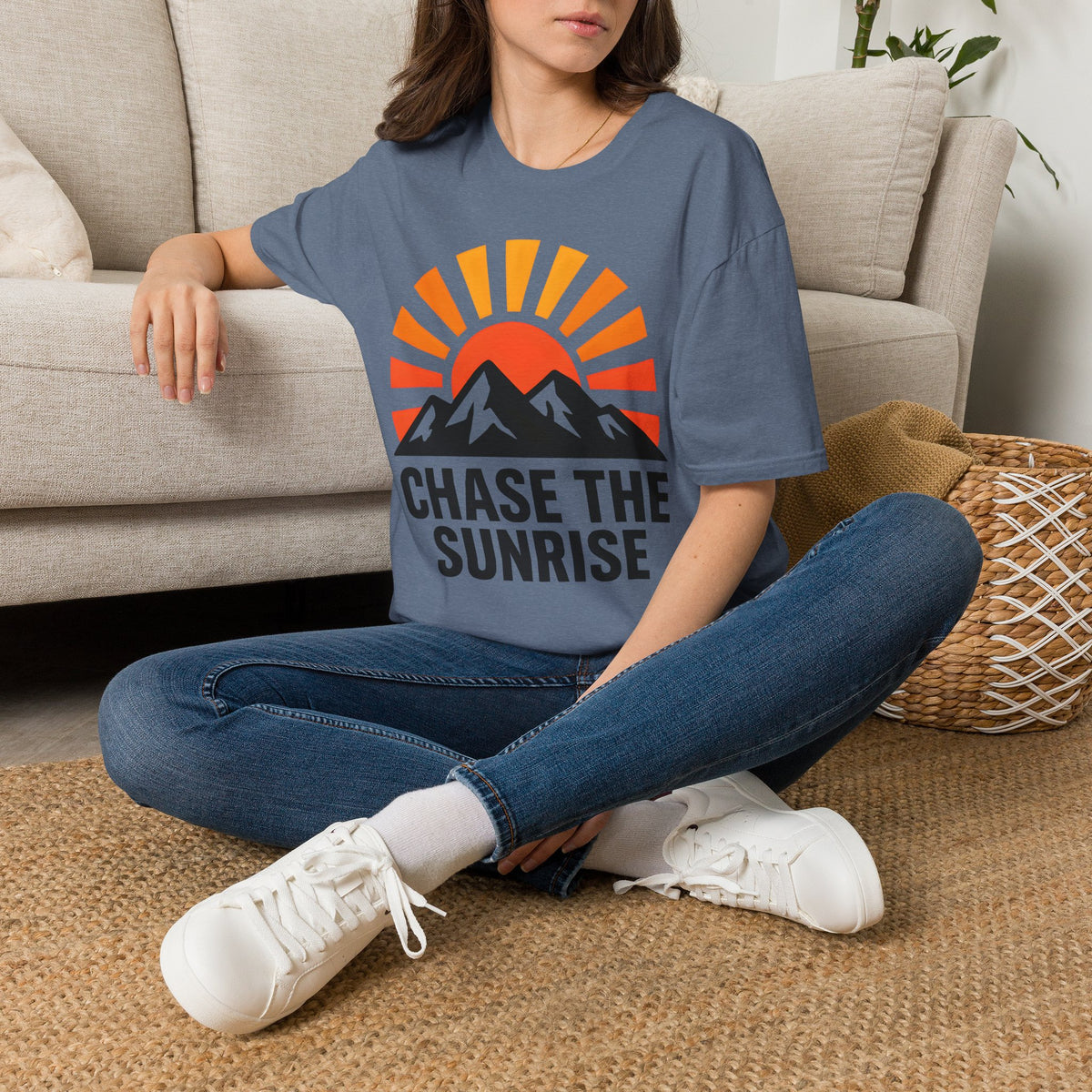 Chase The Sunrise Mountain T-Shirt — Sunrise & Peaks Graphic Tee