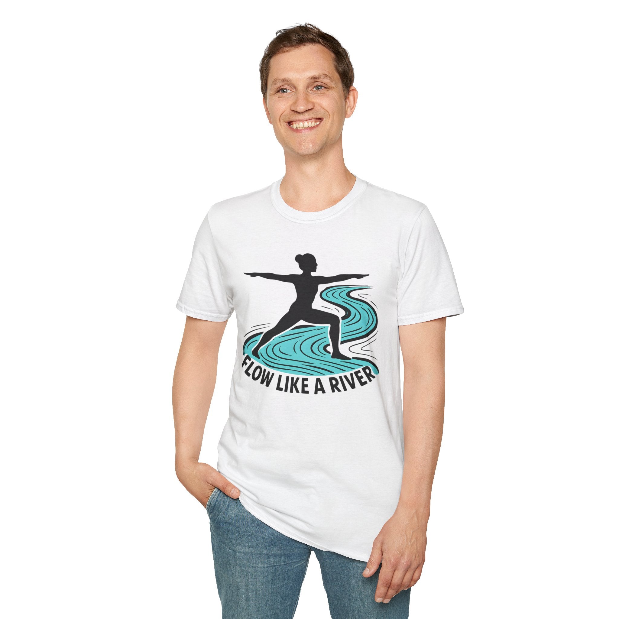 "Flow Like A River" Yoga T-Shirt