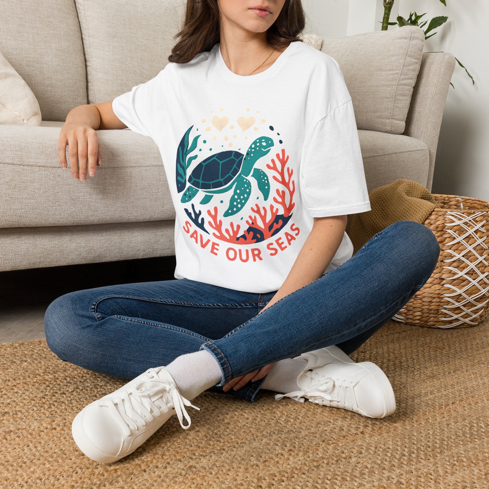 Save Our Seas Sea Turtle T-Shirt — Ocean Conservation Tee