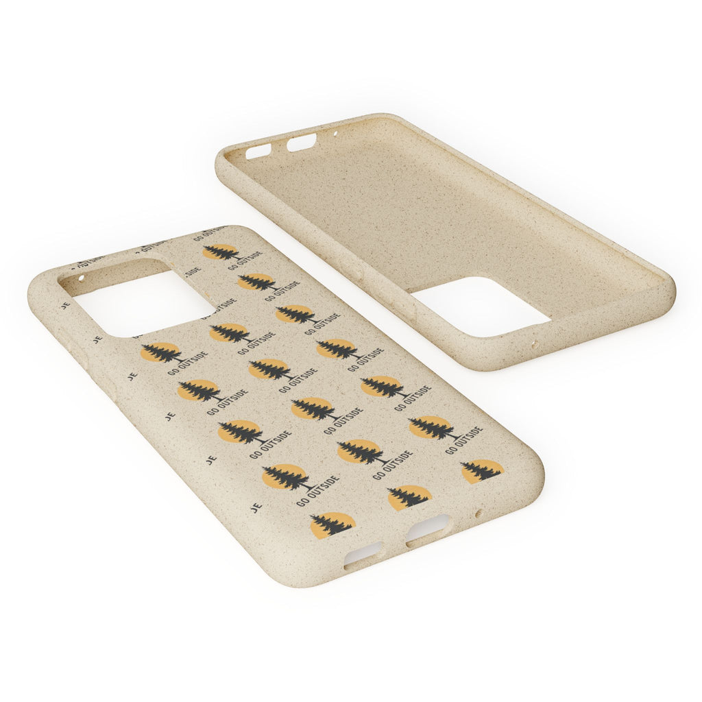 Biodegradable Phone Case — 'Go Outside' Recycled Eco-Friendly iPhone Cover