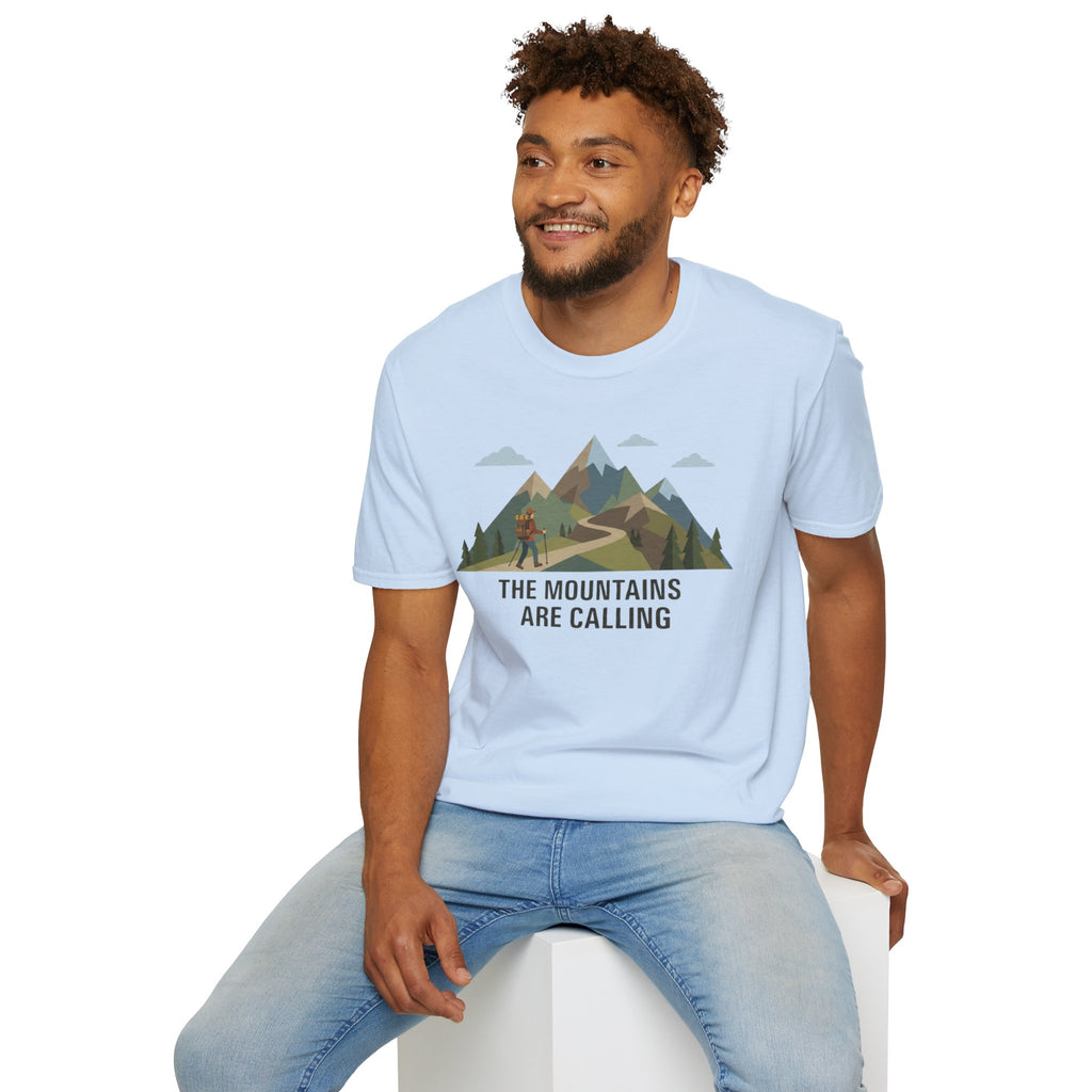 Campground Scenic T-Shirt — Minimalist Tent & Campfire Graphic