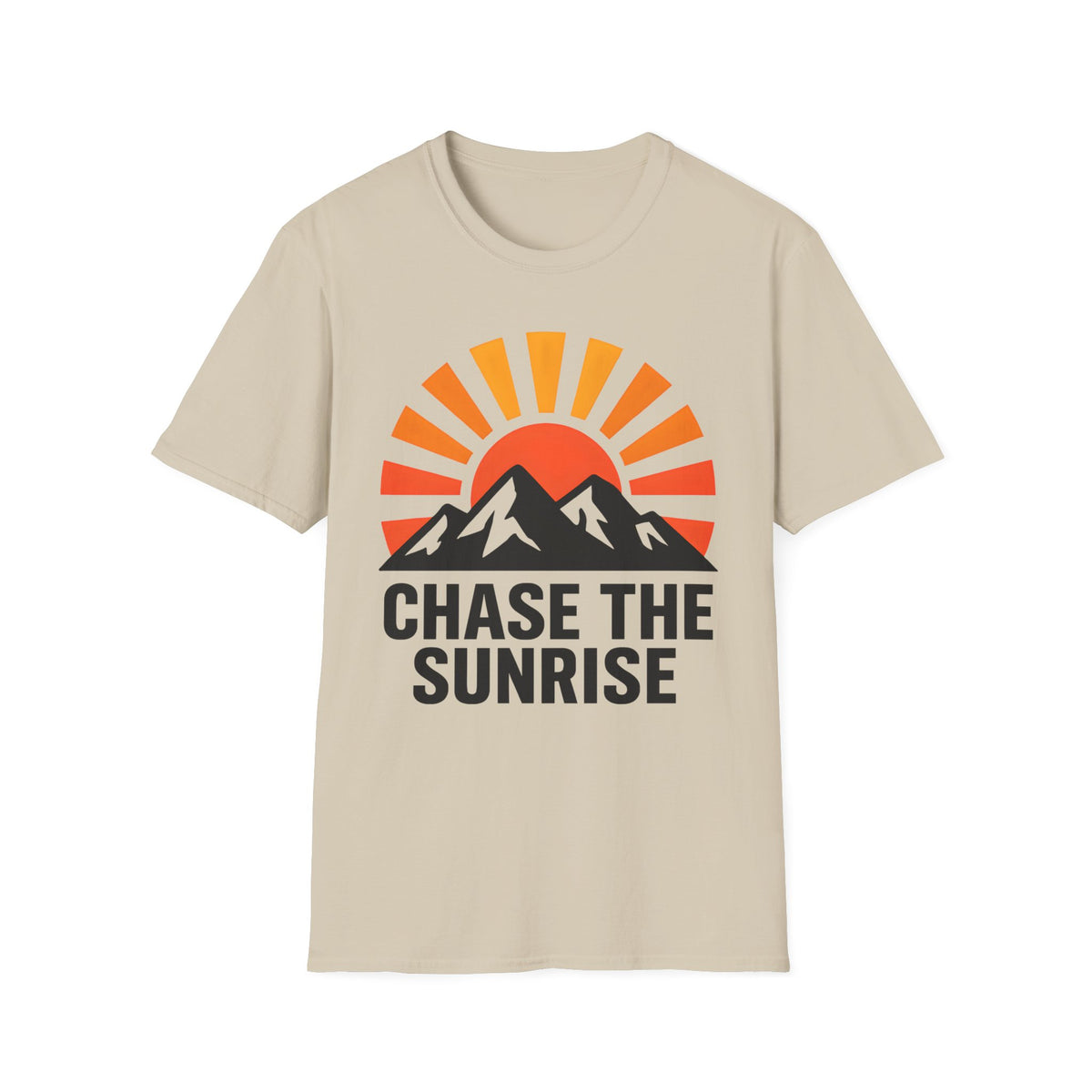 Chase The Sunrise Mountain T-Shirt — Sunrise & Peaks Graphic Tee