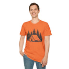 Camping Tent Vintage Forest Outdoors Graphic T-Shirt