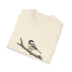 Chickadee Bird Tee — Watercolor Songbird T‑Shirt