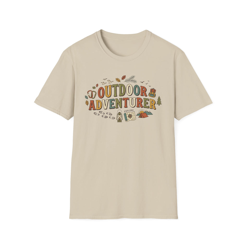 "Outdoor Adventurer" T‑Shirt Camping, Hiking & Exploration Graphic Tee Shirt