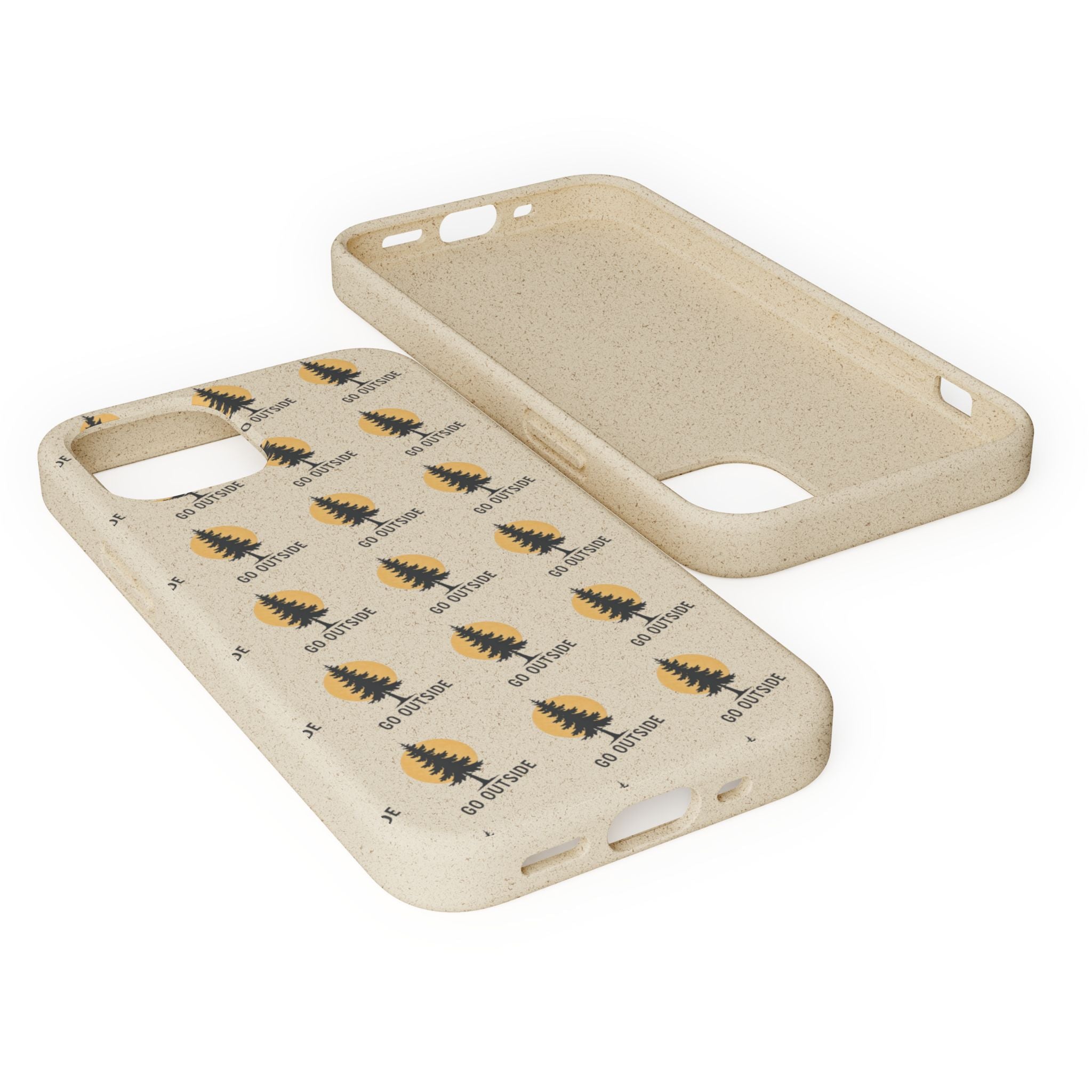 Biodegradable Phone Case — 'Go Outside' Recycled Eco-Friendly iPhone Cover