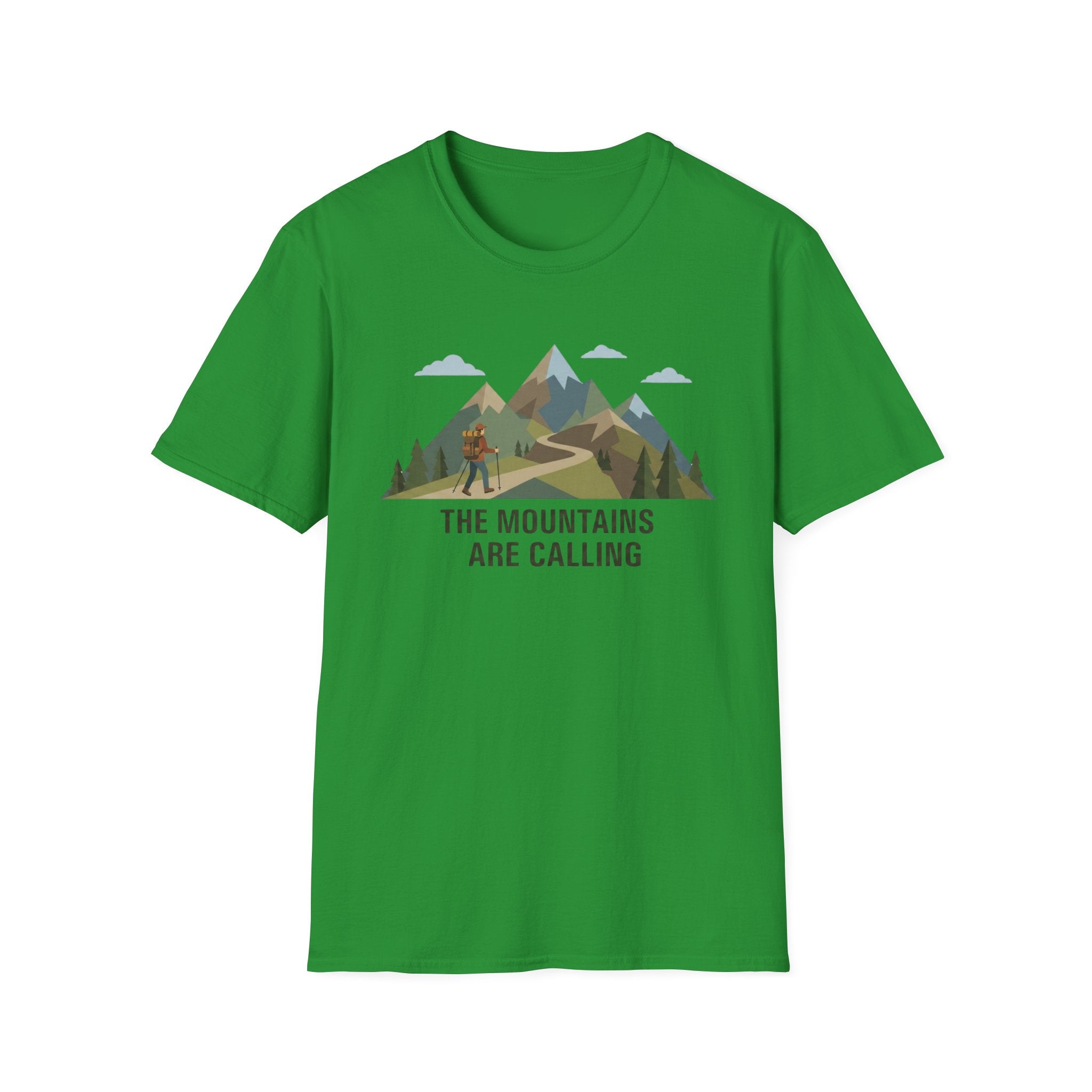 Campground Scenic T-Shirt — Minimalist Tent & Campfire Graphic