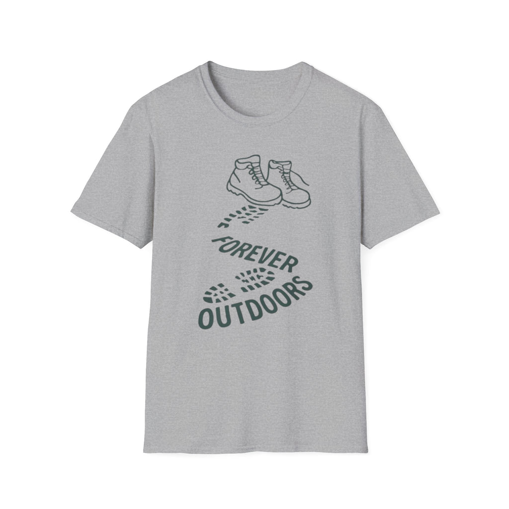 Boots with Footprints "Forever Outdoors" T-Shirt