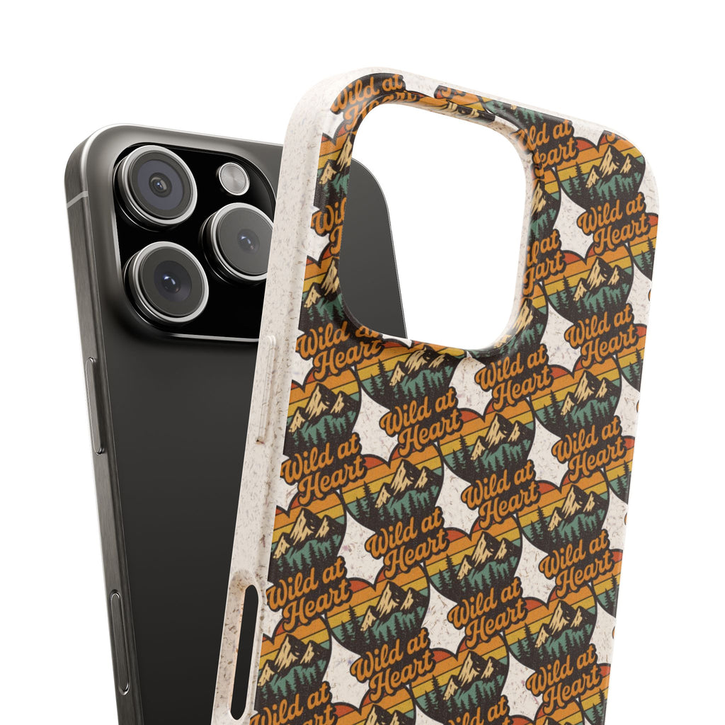 Eco-Friendly Phone Case — Vintage Camper Pattern Biodegradable iPhone Cover